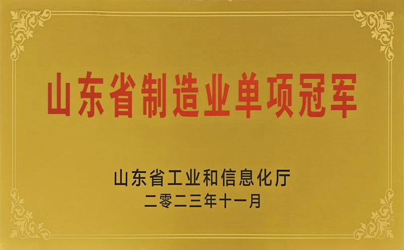 山东省制造业单项冠军